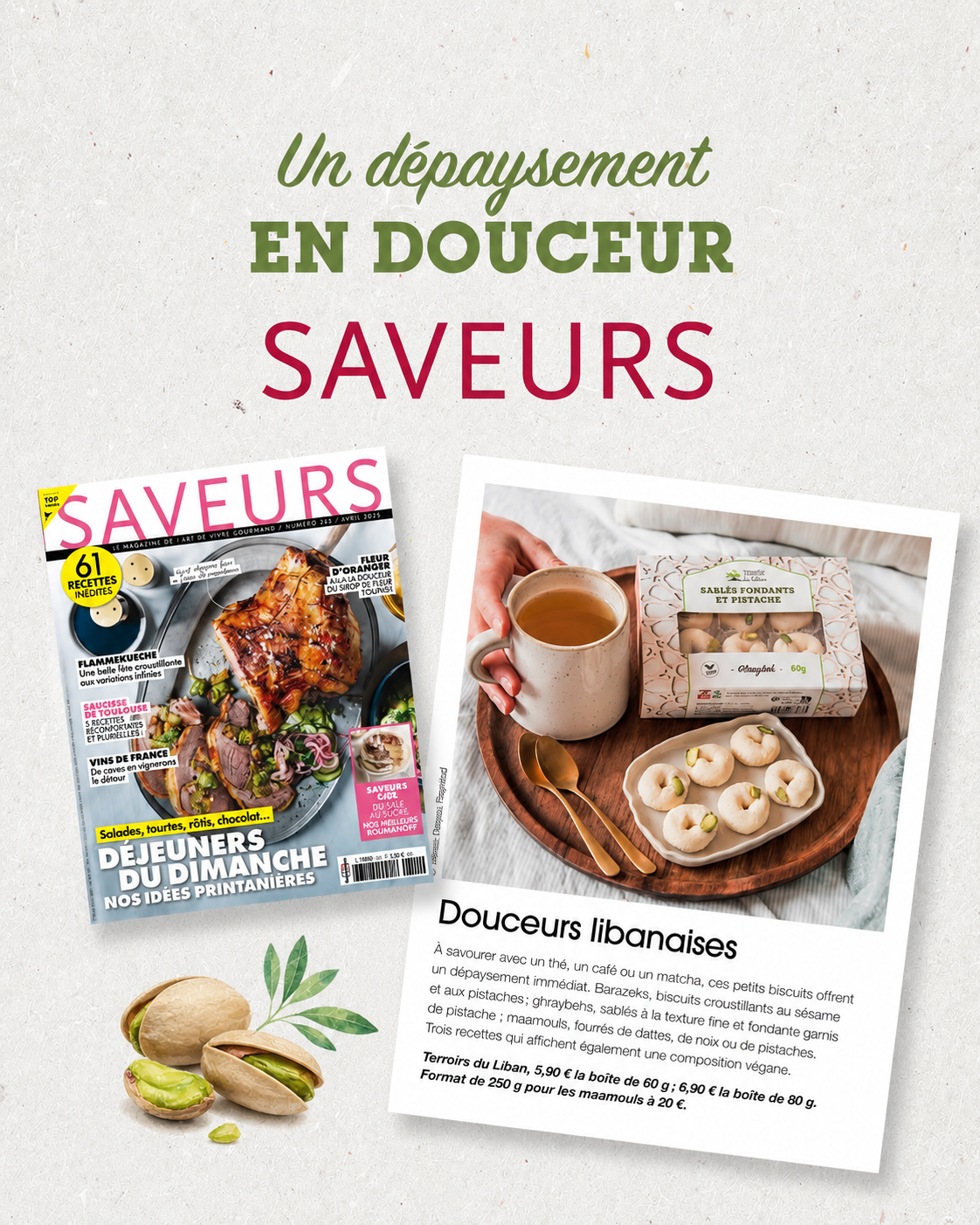 The sweet delicacies of Terroirs du Liban featured in Saveurs