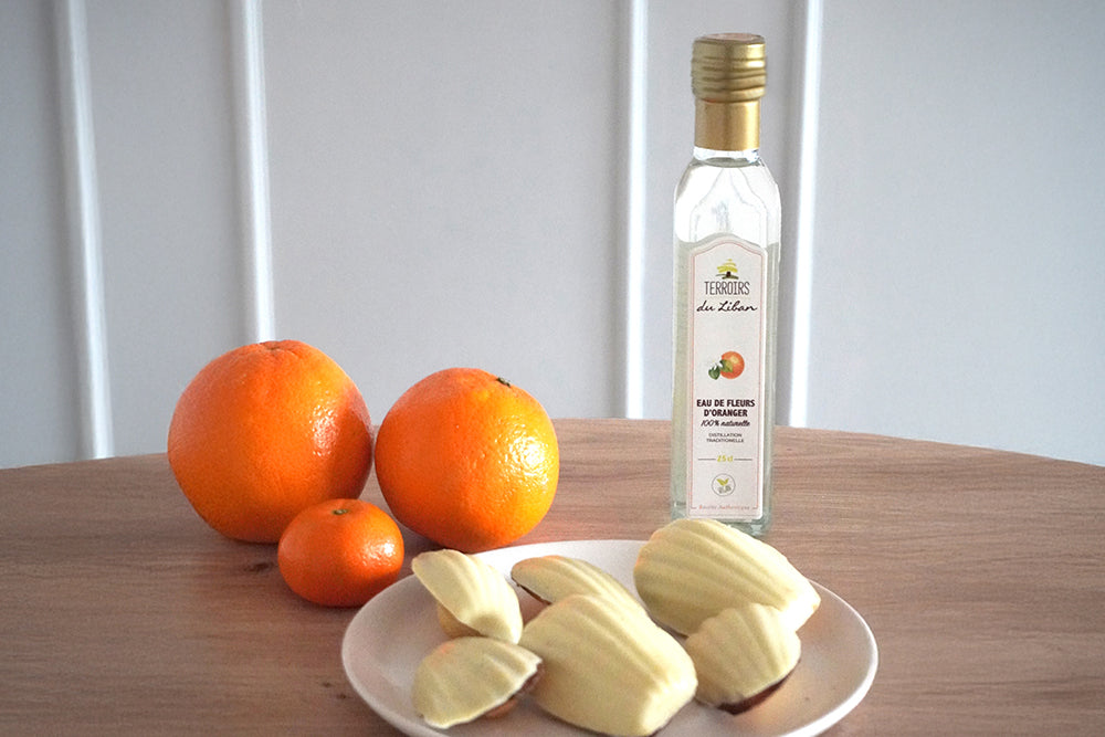 Orange Blossom Madeleines & White Chocolate
