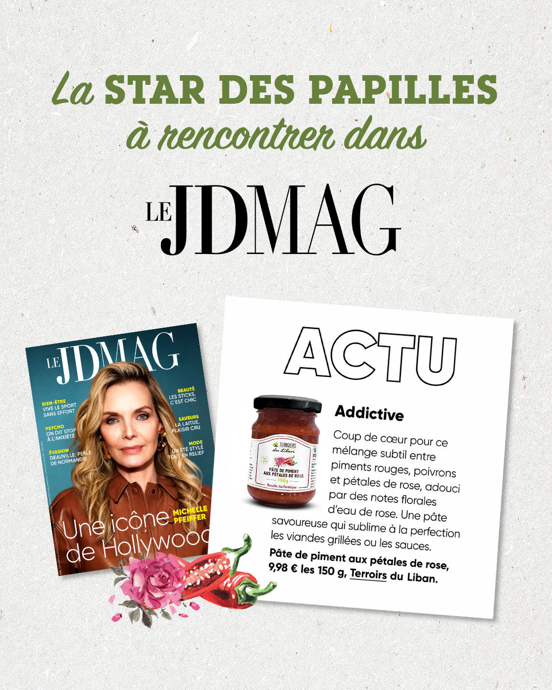 Le JDMag spotlights our Chili Paste with Rose Petals