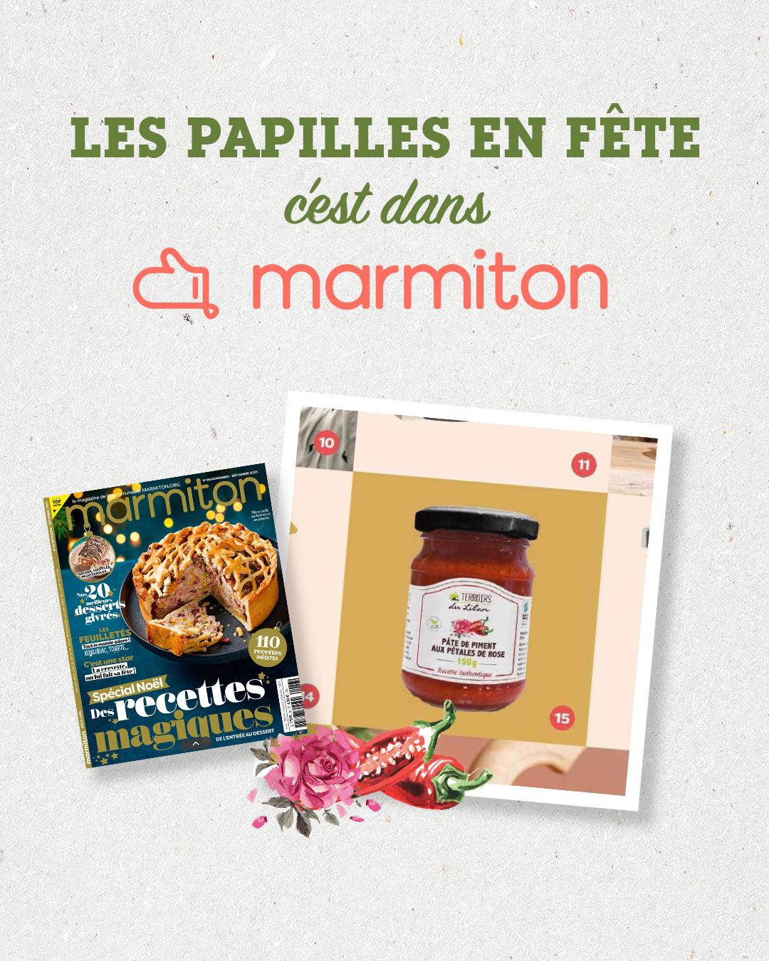 Rose Petal Chili Paste, a bold Lebanese touch featured in Marmiton!