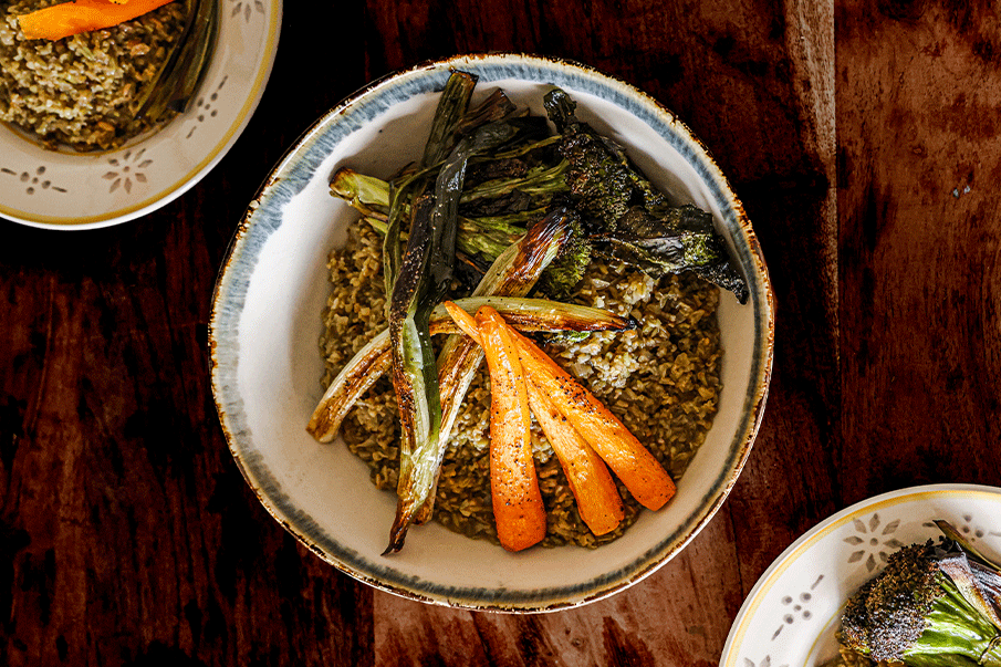 Freekeh with Roasted Vegetables