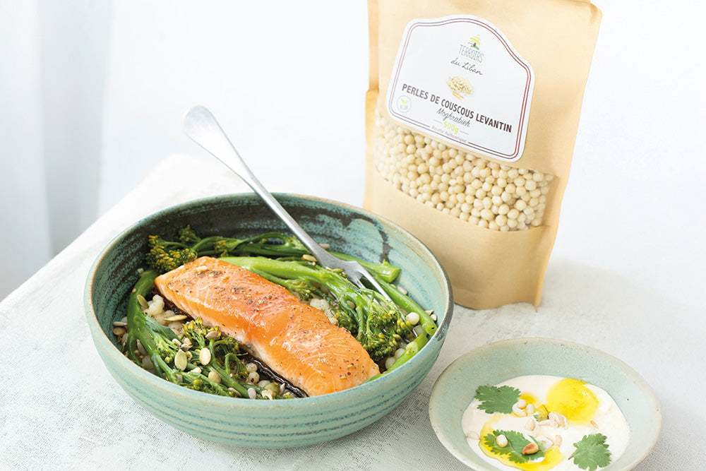 One Side Cooked Salmon with Zaatar