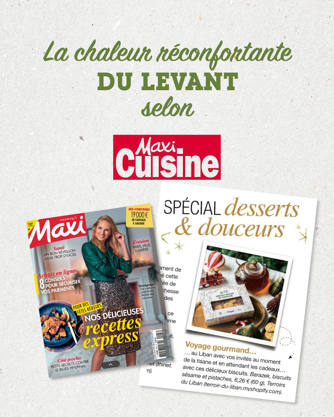 The warmth of the Levant featured in Maxi Cuisine