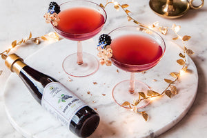 Cocktail Pétillant Champagne et Sirop de Mûres